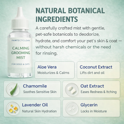 PawfectClean™ 2-in-1 Calming Grooming Mist Brush (Waterless)