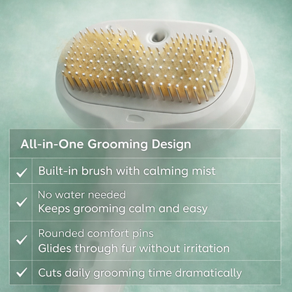 PawfectClean™ 2-in-1 Calming Grooming Mist Brush (Waterless)
